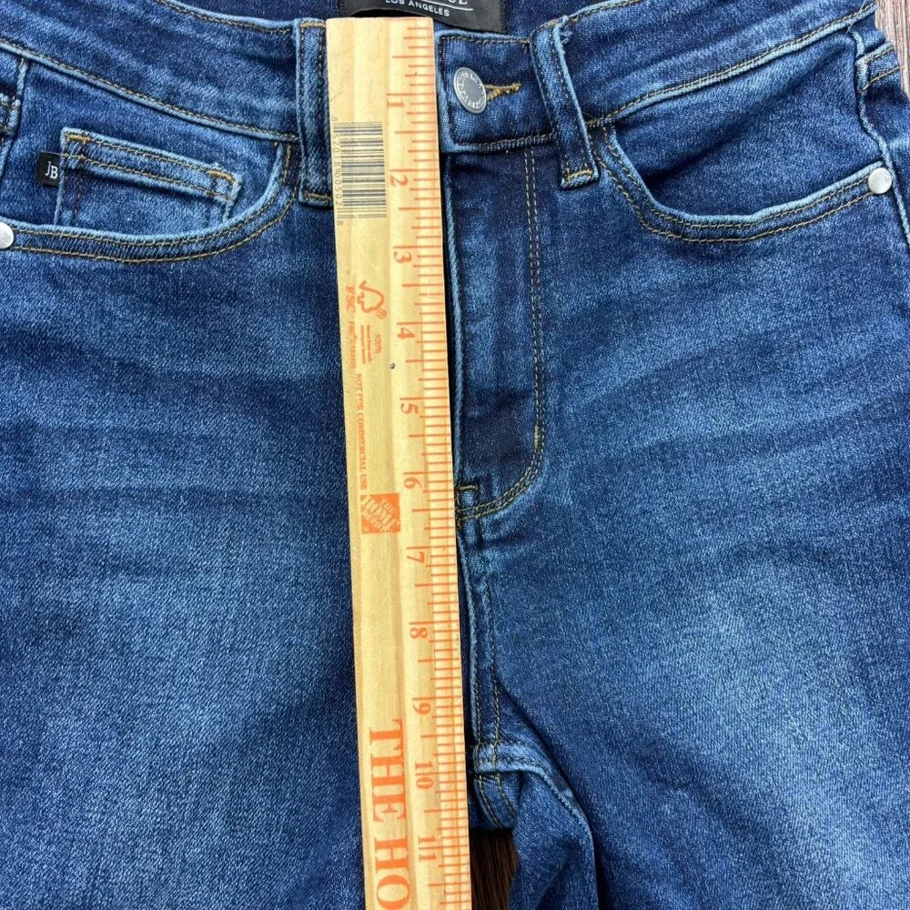 Judy Blue Slim Fit Jeans JB88704DK Dark Wash Raw Hem Women’s Size 3/26 - Picture 8 of 11